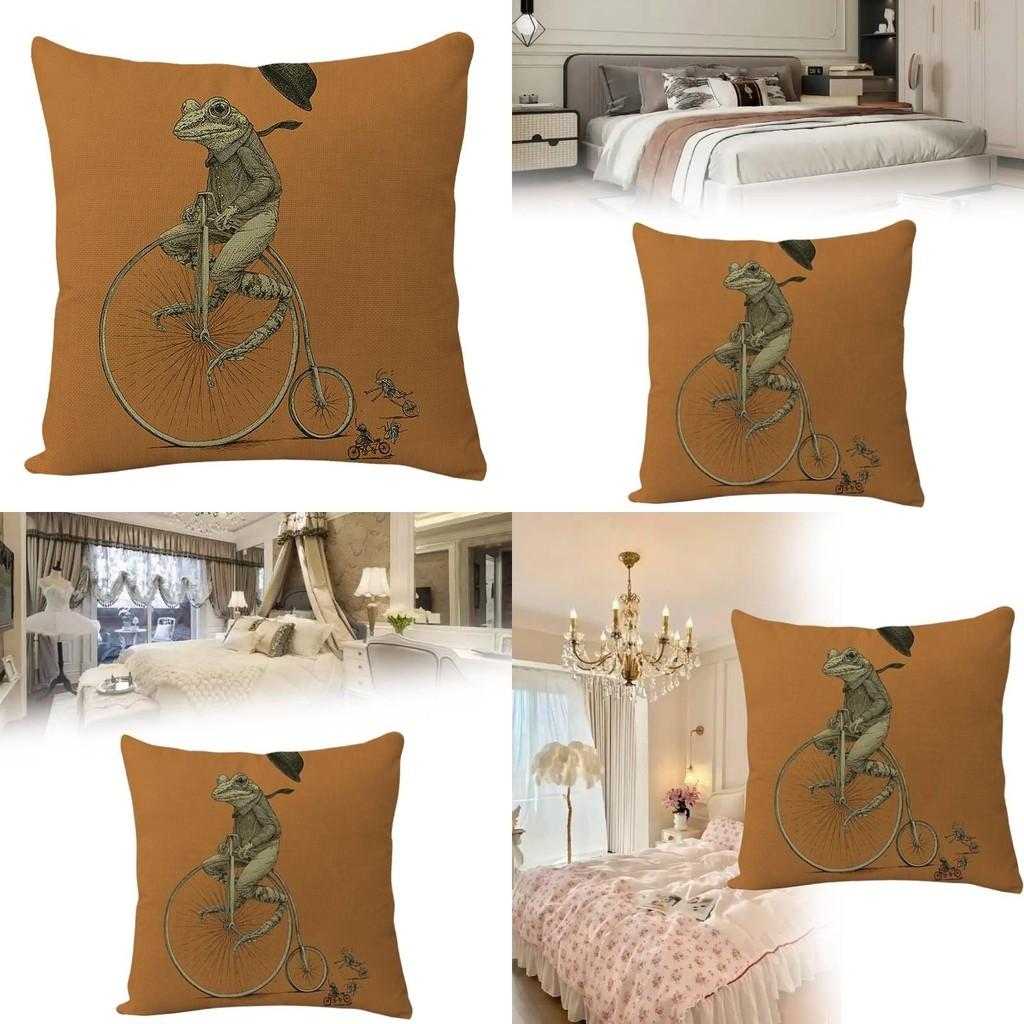 Животное Мультяшная Зебра Льняная Наволочка Для Дивана Декор 45х45см