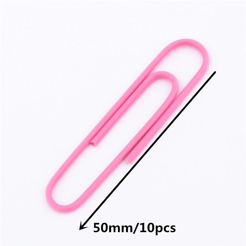 10 Colors Accessories Paper Clips Notebook Memo Pad Filing Bookmark binder Paperclips Student Office Binding Supplies Stationary