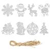 24pcs Creative Christmas Decoration Tags Silver Hanging Ornament Christmas Tree Pendant  New Year