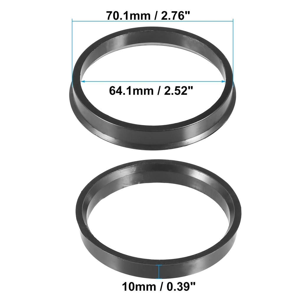 uxcell Переходное кольцо, 2,8 дюйма (70.1 мм) / 2,5 дюйма (64.1 мм), Ступица колеса