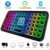 Mini Wireless Bluetooth 5.2 Keyboard 5 Inch Keycups 7 Color Backlit Keyboard English Rechargeable Keyboard for PC Android TV Box