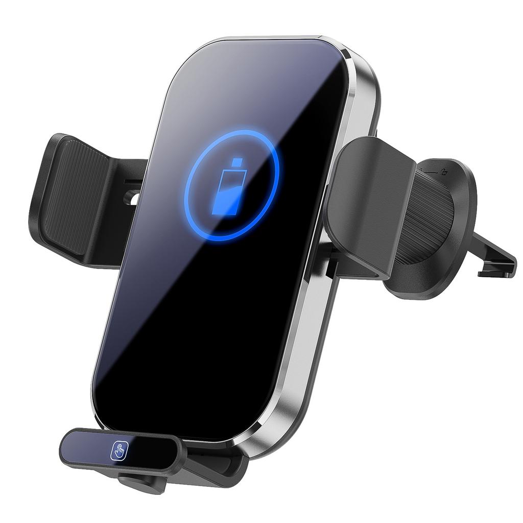Car Mount Phone Holder Wireless Charger Fast Charging Air Vent Car Charging Holder One-touch