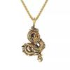 Vintage Chinese Dragon Necklace Pendant Chain Unisex Fashion Gothic Amulet Talisman Jewelry Party Gift
