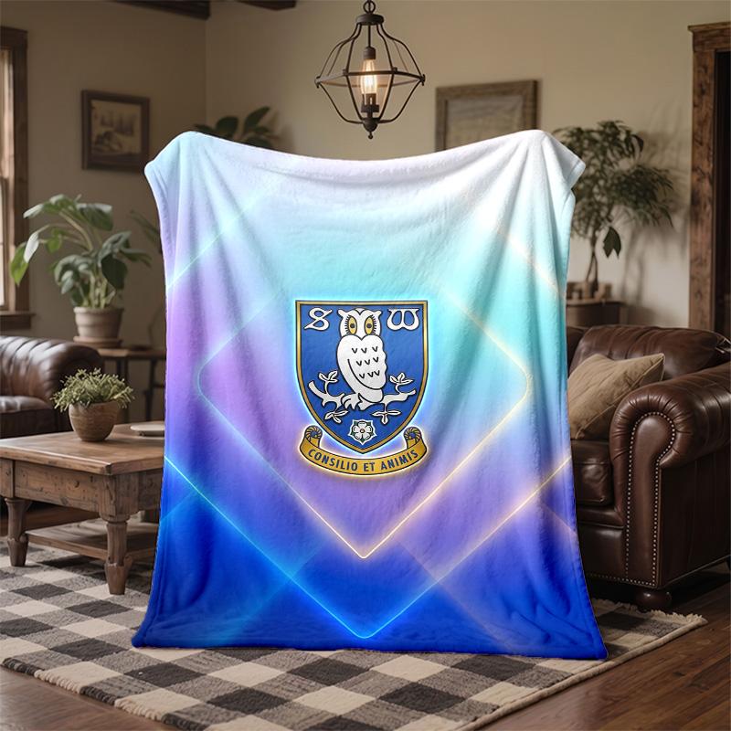 Sheffield Wednesday Football Print Flannel Blanket Soft Warm Sofa Bed Throw Blanket For Home Office Bedroom