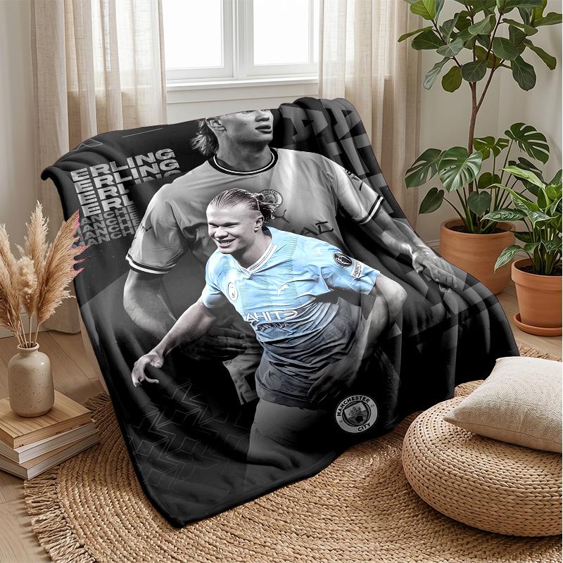 Erling Haaland Soft Flannel Fleece Blanket Lightweight Cozy Warm Throw Blanket For Sofa Bed Home Decor