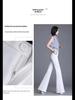 White High-Waist Flared Pants - Women's Loose Fit, Korean Style, Wide-Leg, Slim Fit, Versatile Casual Wear