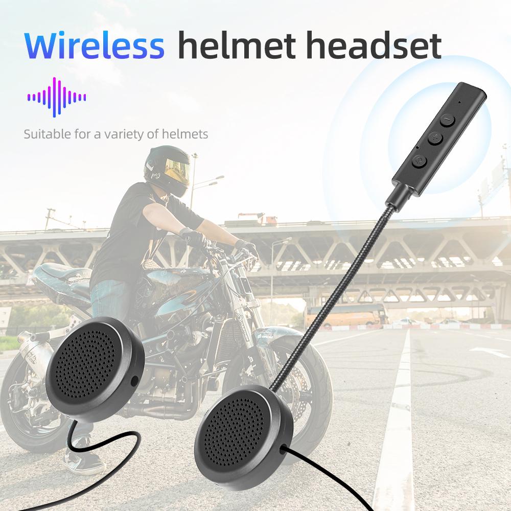 BT 5.0 Motorcycle Helmet Headset Bluetooth Music Player Anti-interference Handsfree Call Motor Headphone Waterproof Earphone