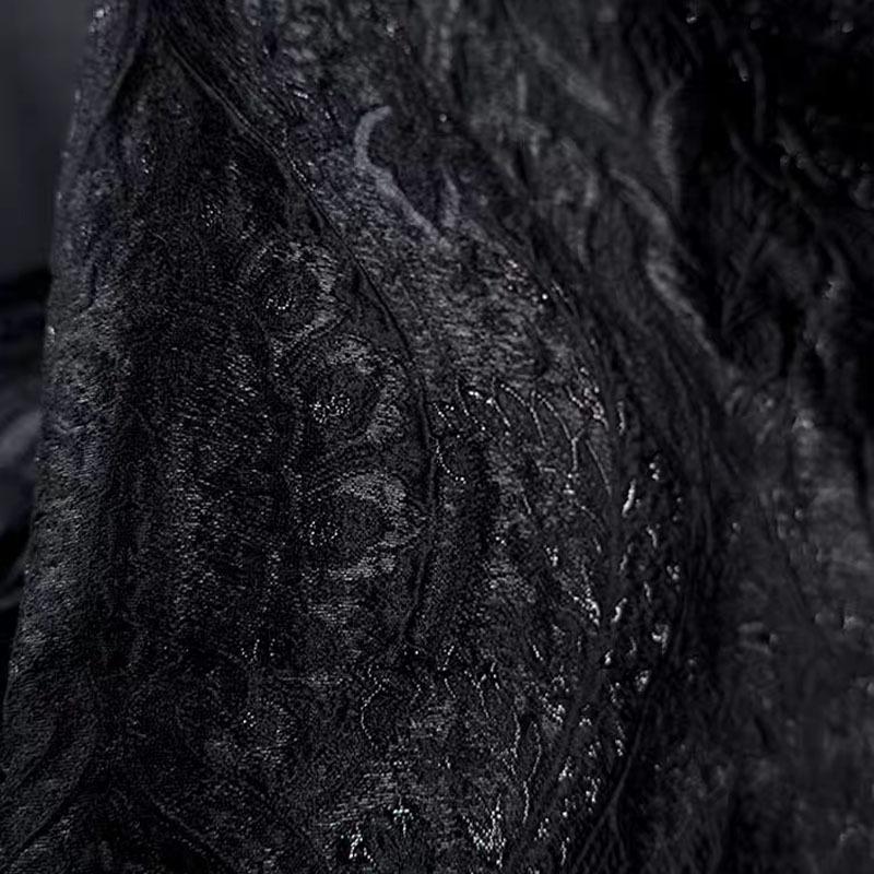 Ширина 140 см, придворный стиль, блестящая золотая нить, трехмерная фактура, рельефный жаккардовый текстиль, DIY, платье, пальто, дизайнерский