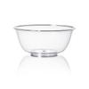Disposable Plastic Crystal Bowls with Spoons - 100 Sets