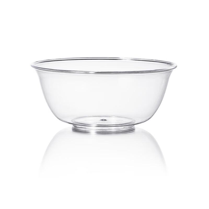 Disposable Plastic Crystal Bowls with Spoons - 100 Sets
