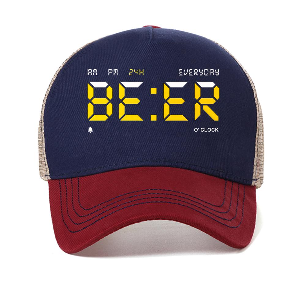 Кепка с буквой 'It Is Beer Time' для мужчин Винтажные кепки Классическая Мужская женская Мода Харадзюку сетчатая Кепка Snapback повседневная Кепка Тракер