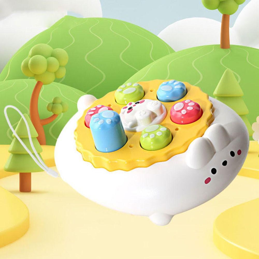 Коричневый медведь Быстрая игра-игрушка для лягушки Портативная консольная игрушка Пузырьковая игрушка для персон Игра-удар кротом для девочек