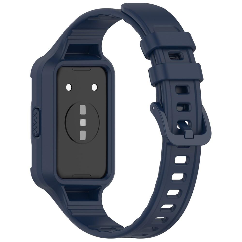 Silicone strap with case for Huawei Band 11 / 11 Pro, navy blue