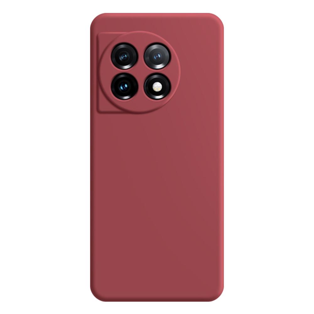 Для OnePlus 11 5G Мягкий ТПУ Нескользящая Прорезиненная Задняя Крышка Подкладка из Микрофибры Прямой Край Чехол для Телефона