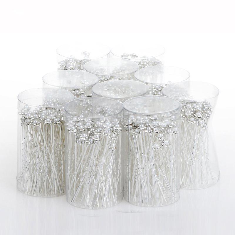 40 Pcs Wedding Hair Pins Pearl Flower Bridal Hairpins Hair Accessories