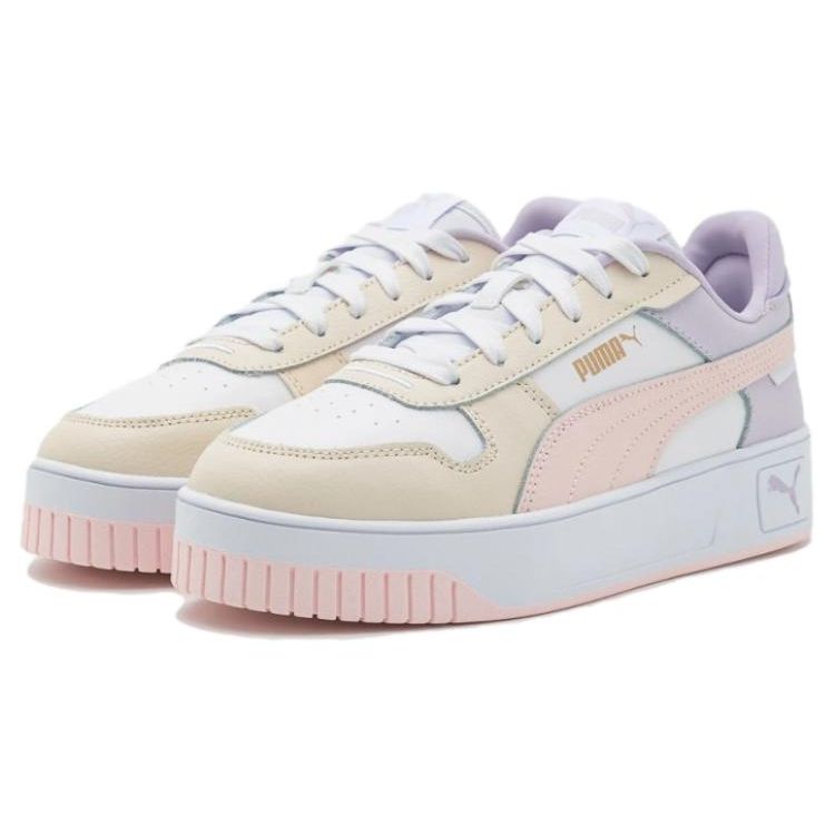 Puma Carina Street Бело-Розовые Женские Кроссовки Alpine Snow Кремовые Морозно-Розовые 389390-10