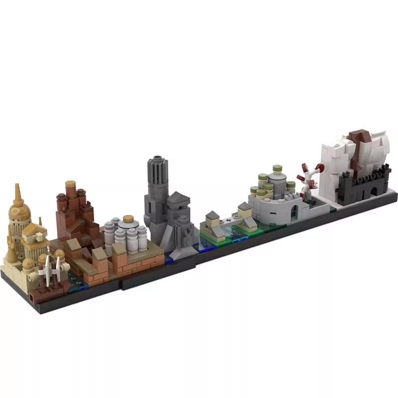 MOC Movie Series /Wizarded/Futuramaed/breaking/ Magic/Game/ Skylines Architecture Building Blocks Street Scene Bricks Toys Gifts