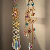 Crystal Hanging Ornament Sun Moon Crystal Pendant New Suncatcher Wind Chimes  Courtyard