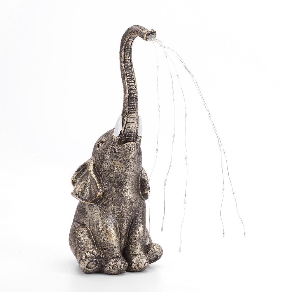 EY # Солнечная мини-скульптура слона водонепроницаемый светильник для декора сада и двора (Элефа