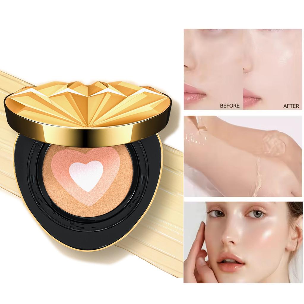 Air Cushion BB Cream Natural Brightening Concealer Oil Control Waterproof Permanent Fixed Liquid Foundation Daily Makeup Set Women's Fashion Makeup