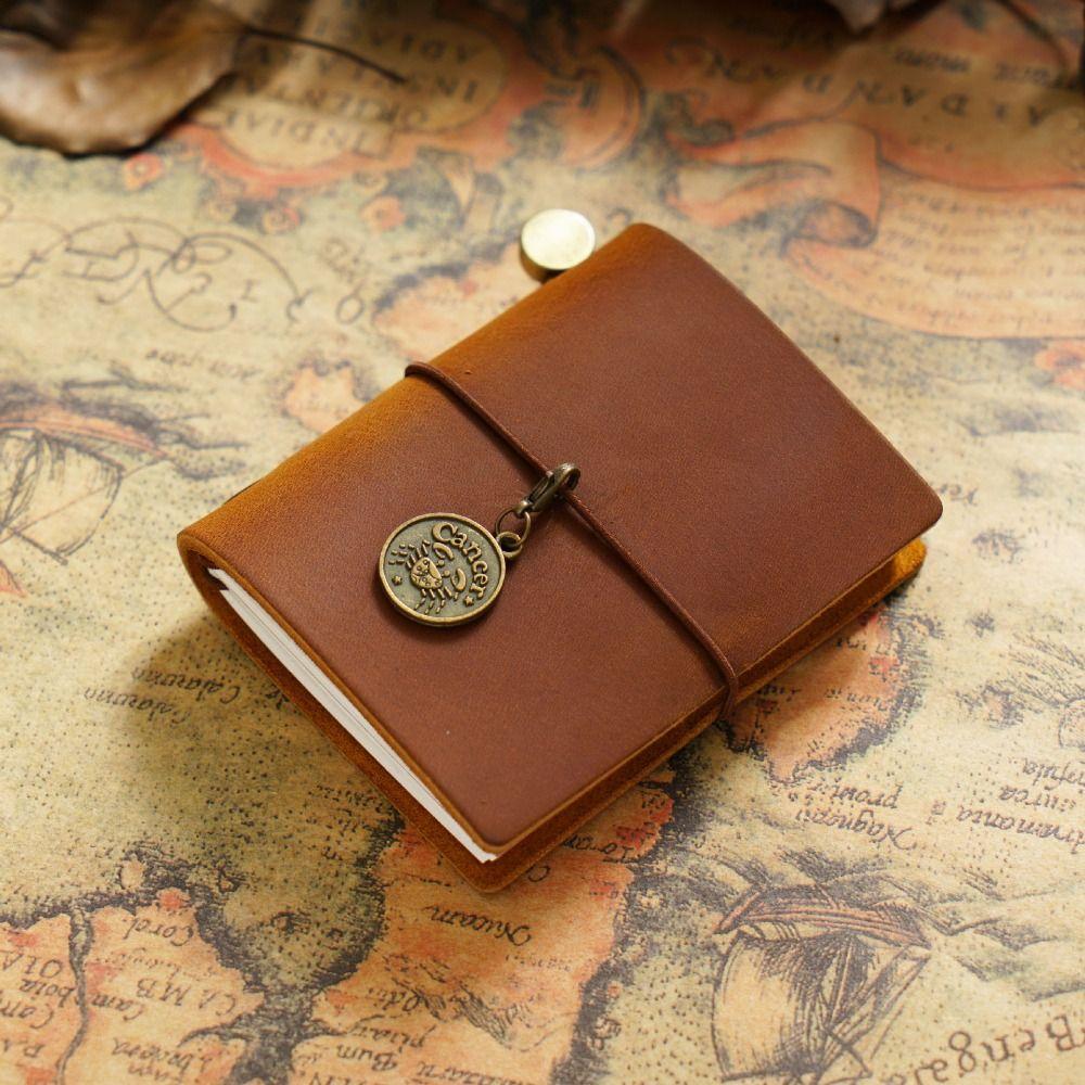 Writing Cowhide Cover Sketchbook Sketching Diary Notebook Vintage Traveler Notebook  Graffiti