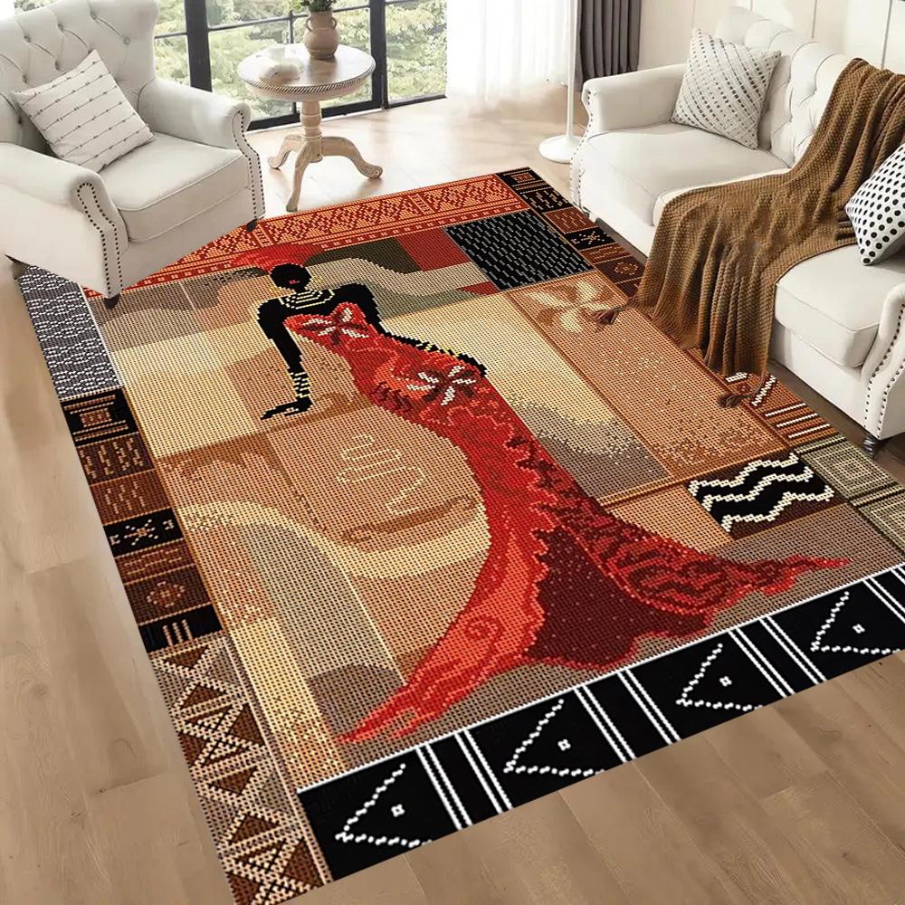 African Heritage Elegance Floor Mats for Living Room, Bedroom and Room Decoration Are Suitable for Gifts.