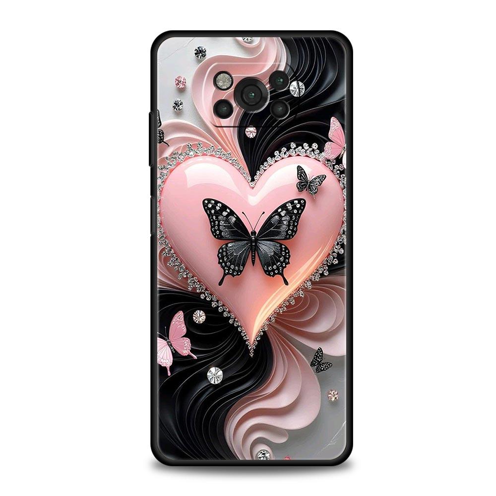 Colored Love Heart Printed Phone Case for Xiaomi Poco F7 F6 F5 F4 F3 X6 X5 X4 X3 NFC F7 Ultra M4 C51 C55 GT 5G Soft TPU Cover