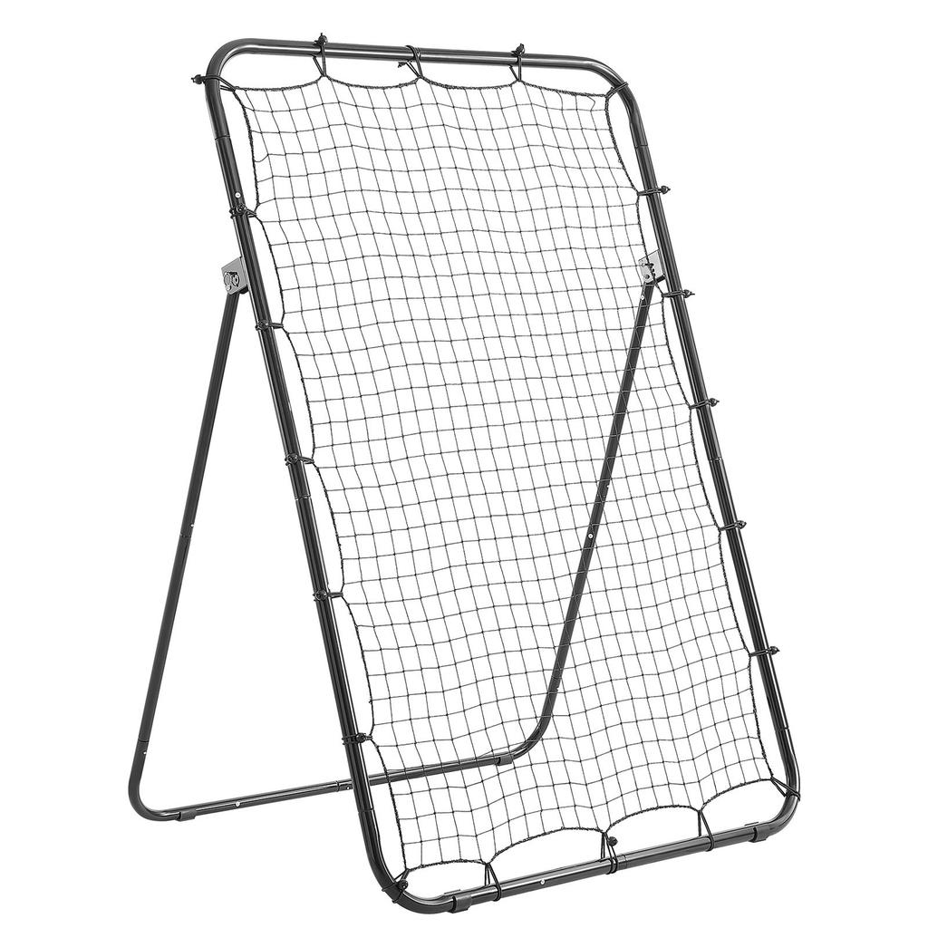 Baseball Softball Rebounder Net 1210 x 1730 mm Pitch Back Trainer, 5 Adjustable Angles with Strike Zone Target, Steel Frame, Bounce Back Net for