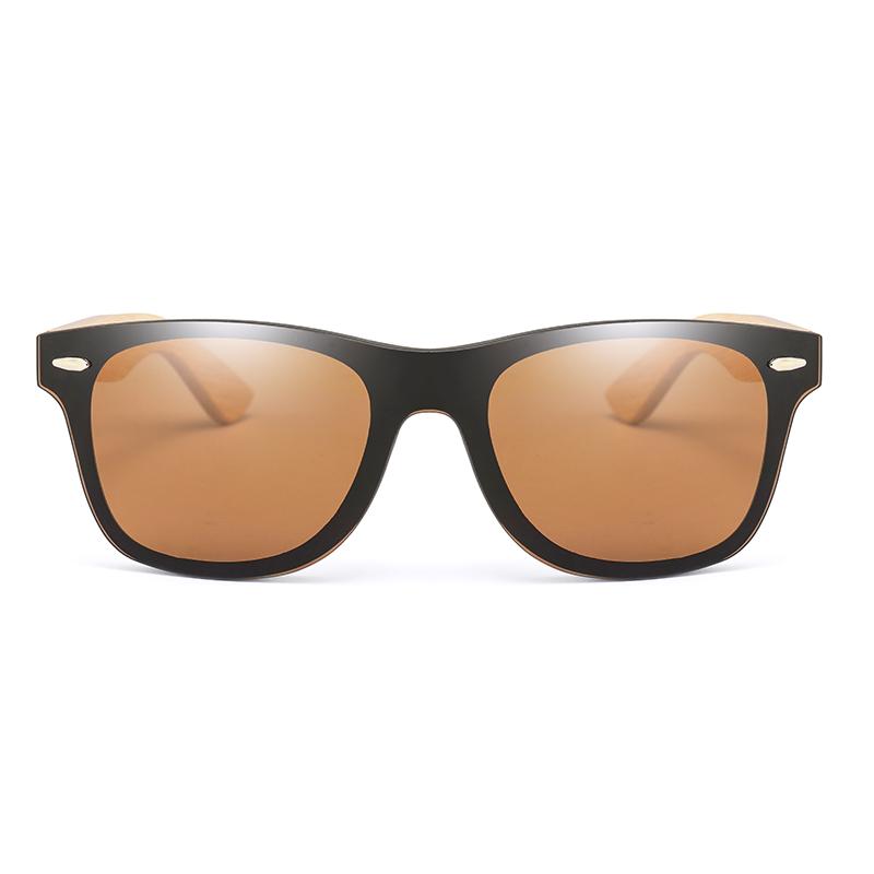 Polarized Mirror Surface Square Bamboo Sun Glasses Men Simple Colorful Brand Sunglasses Pool Party Male Eyeglasses