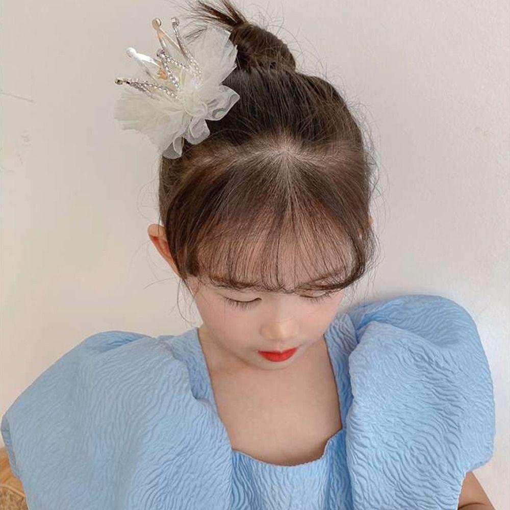 Fairy Headdress Tiara Gauze Crown Rhinestone Hair Accessory Girl Hairpin Headwear Hair Clip