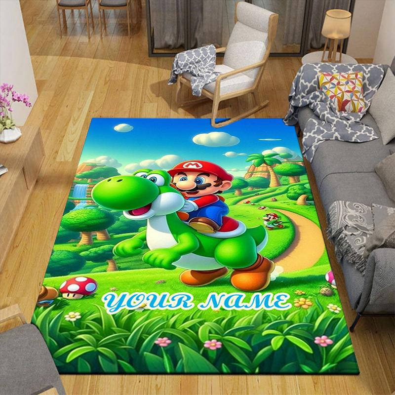 Custom 1Pc Mario Yoshi Adventure Rug Office Carpet Indoor Outdoor Entrance Doormat Nonslip Soft And Comfortable Living Room D2915172