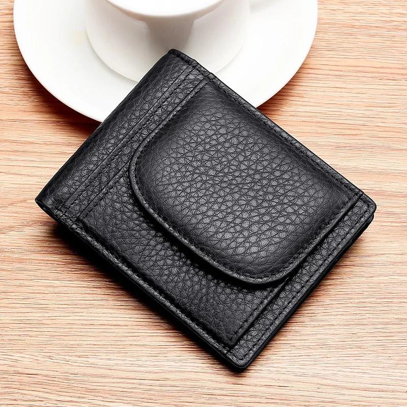 Маленький держатель для монет, мини-сумка для денег, портативный клатч, новые мужские кошельки из натуральной кожи, мужские кошельки из воловьей кожи