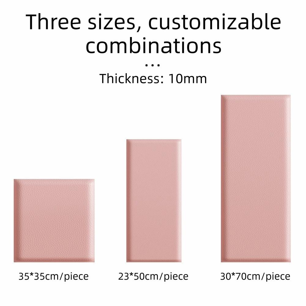 2 шт. Самоклеящиеся 3D Настенные Наклейки Кожаные Мягкие Стеновые Панели Защита Дома