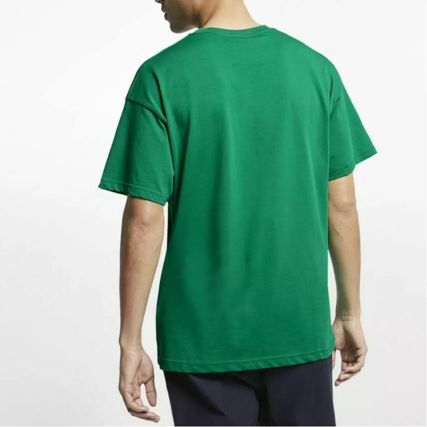 Nike Solid Color Crew Neck Pullover Short Sleeve T-Shirt Men Tops Green BQ7342-319