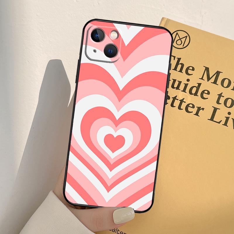 Чехол для телефона 'Latte Love Tunnel Brown Heart' для iPhone 17 16 14 13 12 11 15 Pro Max mini XR 16e 15 16 Plus 17 Air Полное покрытие