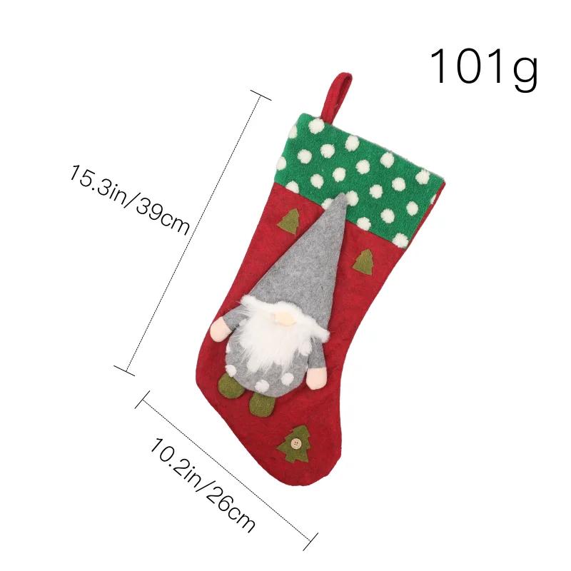 Christmas Stocking Sack Xmas Gift Candy Bag Christmas Decorations for Home Navidad Sock Christmas Tree Decor New Year 2024