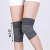 Elastic Cotton Sports Knee Brace Black Stripe Compression Knee Pads for Cross Training WOD Workout Injury Recovery Support