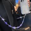Цепочка для телефона Crossbody Хрустальные бусины Длинная цепочка Можно носить на спине Простая наплечная Ручная работа Цепочка Ins Бусины в форме капли Подвеска на сумку