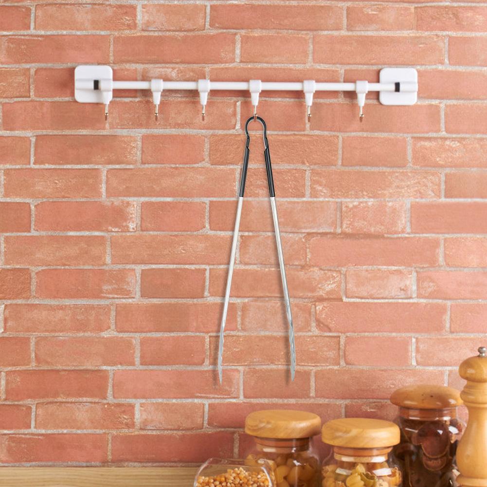 Черная ручка из нержавеющей стали для гриля для барбекю, зажим для еды, противоожоговый зажим для барбекю, щипцы для аксессуаров, инструмент