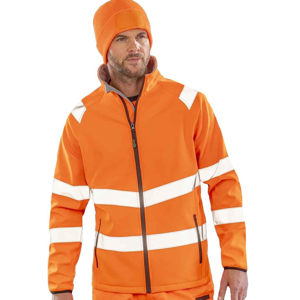 Result Genuine Recycled Mens Printable Safety Soft Shell Jacket