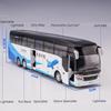 New 1/32 Alloy Single-layer Bus Car Model Toys Diecast Simulation Metal Business Bus Vehicle Sound Light Pull Back Children Gift Toy