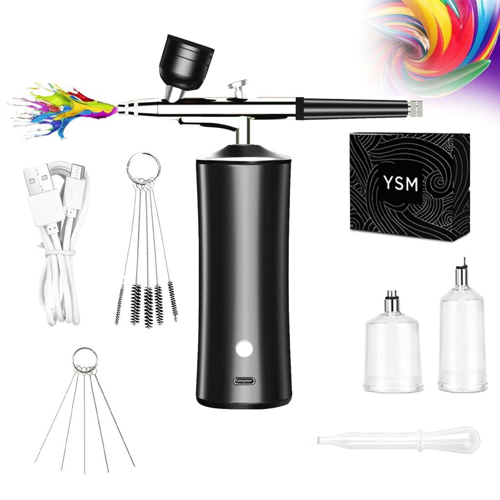 Wireless Airbrush Set with Compressor Handheld Airbrush Kit Auto Handheld Air Brush Guns Sets with 0.3mm Nozzle