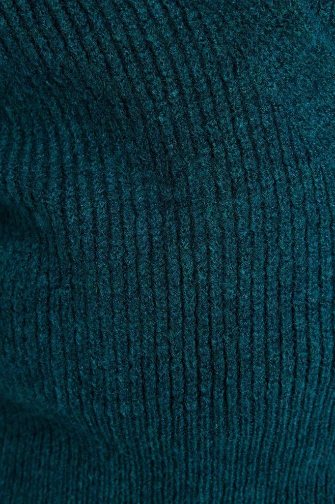 Women's Fashion Stylish Cardigan Black Soft Textured V-Neck Knitwear Cardigan