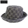 Gucci [Совершенно новый/Сделано в Японии] 576371 3HAF8 GG Джинсовая шляпа-ведро шляпа M 22.8" Серия черного цветаБ/у