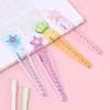 1 Piece Cute Carrot Star Sword Stationery Cartoon Drawing Kitten Straight Plastic Ruler