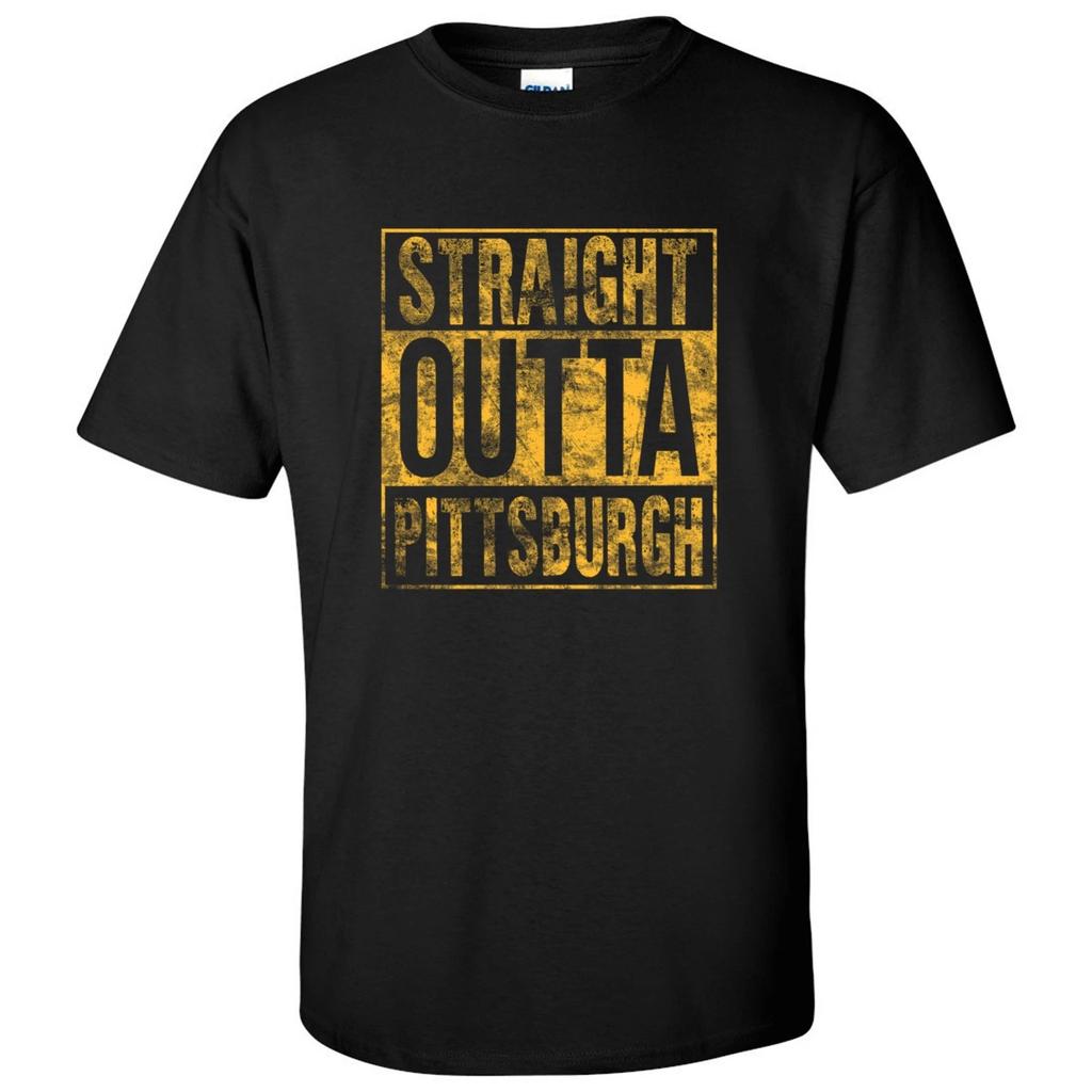 Straight Outta Pittsburgh - Hometown Sports Team Fan Pride T-Shirt - Black