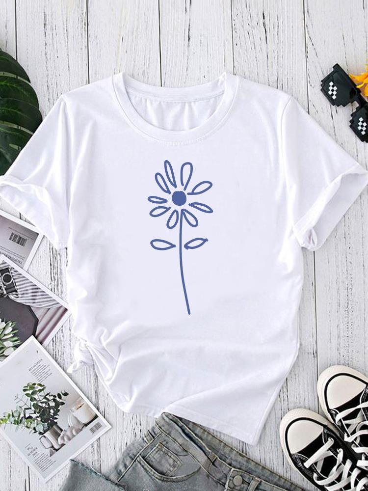 (Азиатский размер) Женская футболка с круглым вырезом, принтованная, с коротким рукавом, стиль letter, милая, модная, женская, повседневная одежда, графическая футболка