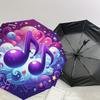 1pc Music Notes Fantasy Background Umbrella with Plastic Handle,Suitable for All Seasons Home Travel Outdoor UmbrellaDD195