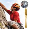 Rock Climbing Brush with Wooden Long Handle Thick Boar Bristles Portable Indoor Outdoor Climbing Bouldering Brush Cleaning Tool