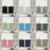 Durable Short Tier Curtains Pure Color Half Window Curtains  for Kitchen Cabinet Basement Campe